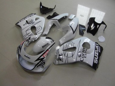 White Corona 1996-2000 Suzuki GSXR 600 Fairings