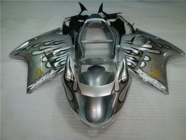 Flame Silver Grey 1996-2007 Honda CBR1100XX Fairings