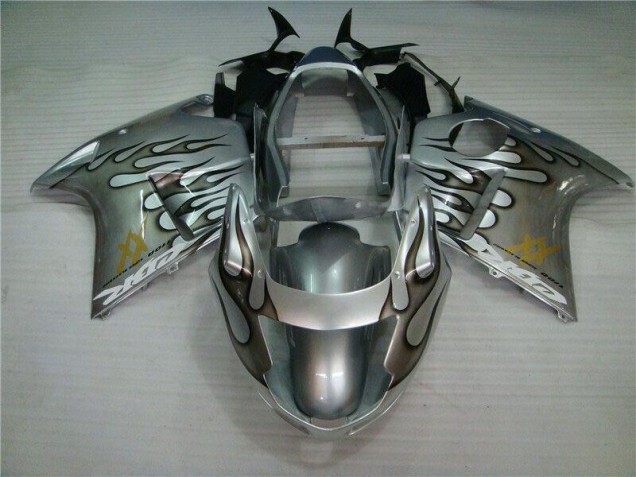 Flame Silver Grey 1996-2007 Honda CBR1100XX Fairings