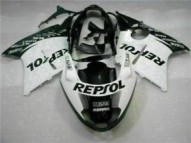 White Black 1996-2007 Honda CBR1100XX Fairings
