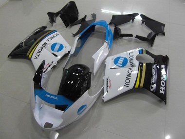 White Konica Minolta 1996-2007 Honda CBR1100XX Blackbird Blackbird Fairings
