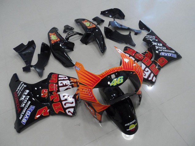 Black Rossi 1998-1999 Honda CBR900RR 919 Fairings Black Rossi 1998-1999 Honda CBR900RR 919 Fairings
