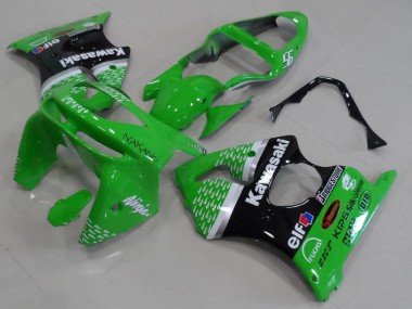 Green Black 1998-1999 Kawasaki Ninja ZX6R Fairings