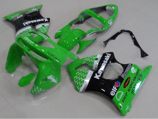 Green Black 1998-1999 Kawasaki Ninja ZX6R Fairings Green Black 1998-1999 Kawasaki Ninja ZX6R Fairings