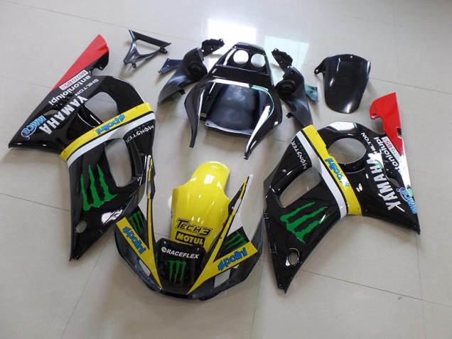 Black Yellow Monster 1998-2002 Yamaha YZF R6 Fairings Black Yellow Monster 1998-2002 Yamaha YZF R6 Fairings