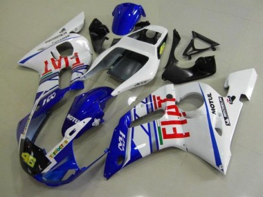 Blue White Fiat 1998-2002 Yamaha YZF R6 Fairings & Bodywork