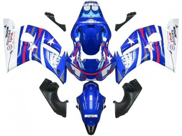 Blue White Star Fiat 1998-2002 Yamaha YZF R6 Fairings Blue White Star Fiat 1998-2002 Yamaha YZF R6 Fairings