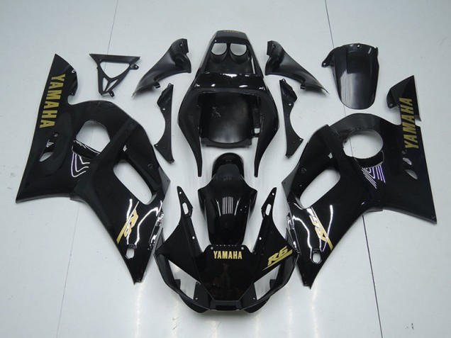 Glossy Black Gold Sticker 1998-2002 Yamaha YZF R6 Fairings Glossy Black Gold Sticker 1998-2002 Yamaha YZF R6 Fairings