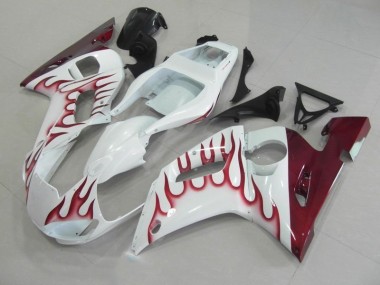 Red Flame 1998-2002 Yamaha YZF R6 Fairings