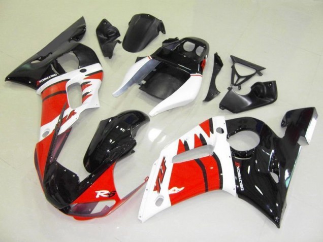 Red White Black 1998-2002 Yamaha YZF R6 Fairings Red White Black 1998-2002 Yamaha YZF R6 Fairings