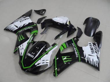 Black White Green Monster 2000-2001 Yamaha YZF R1 Fairings