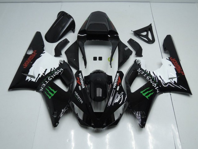 Black White Monster 2000-2001 Yamaha YZF R1 Fairings