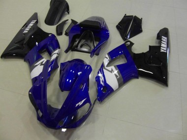 Blue Black White 2000-2001 Yamaha YZF R1 Fairings