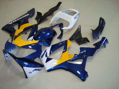 Dark Blue Yellow White 2000-2001 Honda CBR900RR 929 Fairings