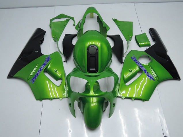 Green and Black 2000-2001 Kawasaki Ninja ZX12R Fairings