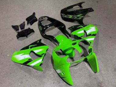 Green Glossy Black 2000-2001 Kawasaki Ninja ZX9R Fairings