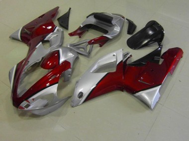 Red and Silver 2000-2001 Yamaha YZF R1 Fairings