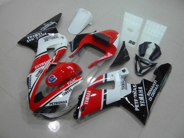 Red Glossy Black 2000-2001 Yamaha YZF R1 Fairings
