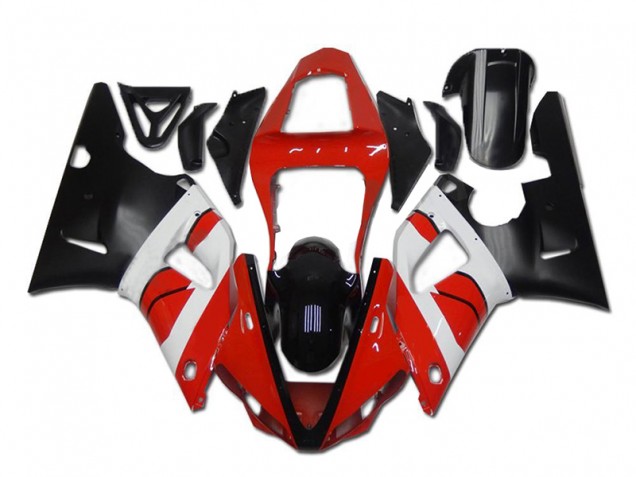 Red White Black 2000-2001 Yamaha YZF R1 Fairings