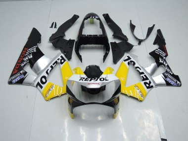 Yellow Silver Black 2000-2001 Honda CBR900RR 929 Fairings