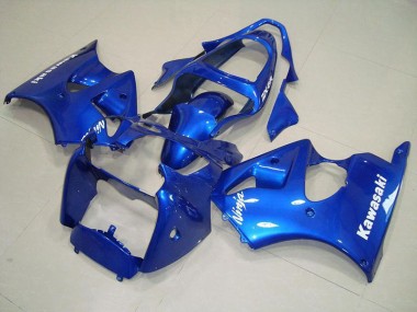 Blue with White Decals 2000-2002 Kawasaki Ninja ZX6R Fairings