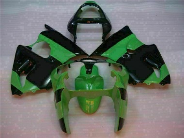 Green Black 2000-2002 Kawasaki Ninja ZX6R Fairing Kit