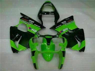Green 2000-2002 Kawasaki Ninja ZX6R Injection Fairing Kit