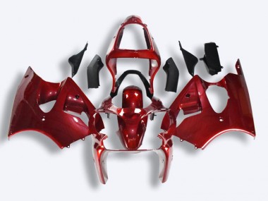 Red 2000-2002 Kawasaki Ninja ZX6R Injection Fairing Kit
