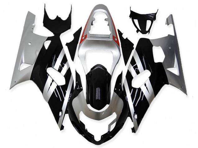 Black Silver 2001-2003 Suzuki GSXR 600/750 Fairings