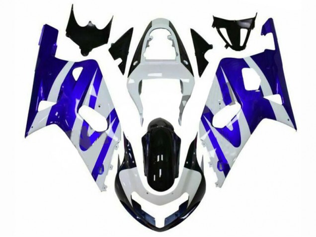 Blue White 2001-2003 Suzuki GSXR 600/750 Fairings