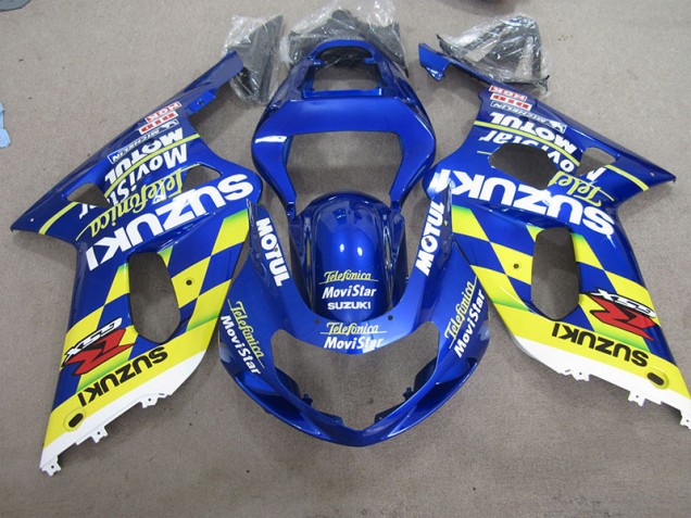 Blue Yellow White Motul Movistar 2001-2003 Suzuki GSXR600 Fairings Blue Yellow White Motul Movistar 2001-2003 Suzuki GSXR600 Fairings