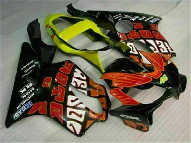 Orange Black 2001-2003 Honda CBR600 F4i Plastics Fairings