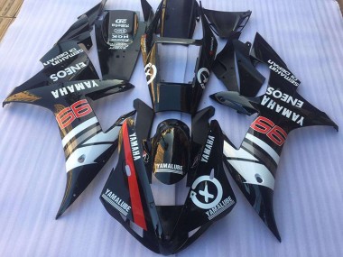 Black White 2002-2003 Yamaha YZF R1 Fairings