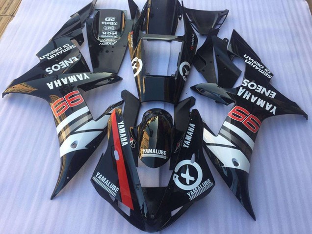 Black White 2002-2003 Yamaha YZF R1 Fairings