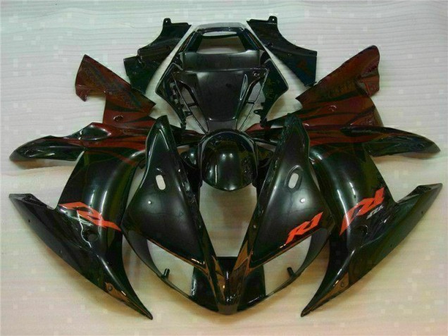 Black 2002-2003 Yamaha YZF R1 Injection Fairings
