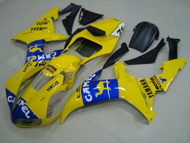 Blue Yellow 2002-2003 Yamaha YZF R1 Fairings