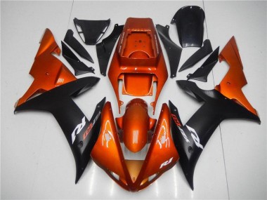 Orange Black 2002-2003 Yamaha YZF R1 Fairings