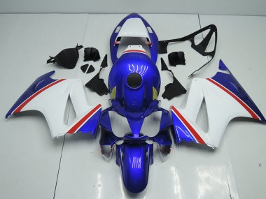Blue and White 2002-2013 Honda VFR800 Fairings