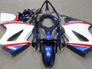 Blue White 2002-2013 Honda VFR800 Fairings