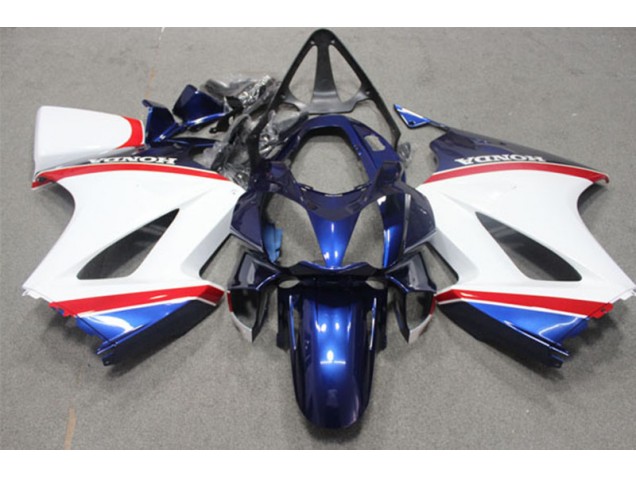 Blue White 2002-2013 Honda VFR800 Fairings