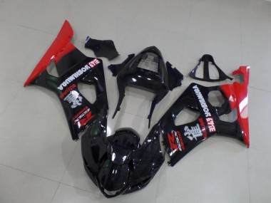 Black and Red 2003-2004 Suzuki GSXR 1000 Fairings