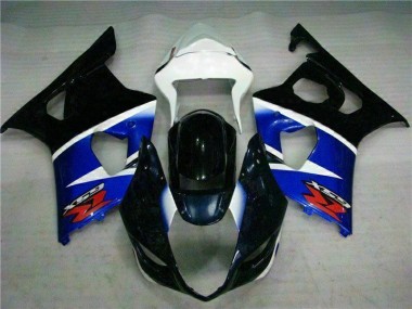 Black Blue 2003-2004 Suzuki GSXR 1000 Abs Fairing Kit