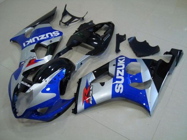 Blue Silver 2003-2004 Suzuki GSXR 1000 Fairings
