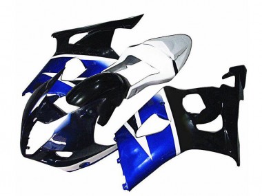 Blue White 2003-2004 Suzuki GSXR 1000 Fairings