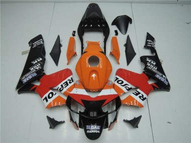 Orange Red Black 2003-2004 Honda CBR600RR Fairings