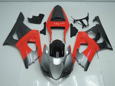 Red and Grey 2003-2004 Suzuki GSXR 1000 Fairings