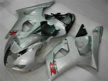 Silver 2003-2004 Suzuki GSXR 1000 Full Fairing Kit