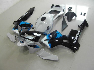 White Black Blue 2003-2004 Honda CBR600RR Fairings