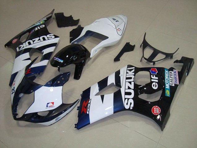 White Black Elf 2003-2004 Suzuki GSXR 1000 Fairings White Black Elf 2003-2004 Suzuki GSXR 1000 Fairings