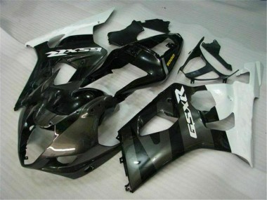 White Black 2003-2004 Suzuki GSXR 1000 Fairings